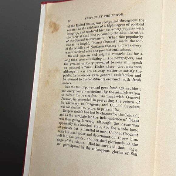 Antique 1902 Life of David Crockett by E. A. Brainerd Hard Cover Book - Picture 8 of 16